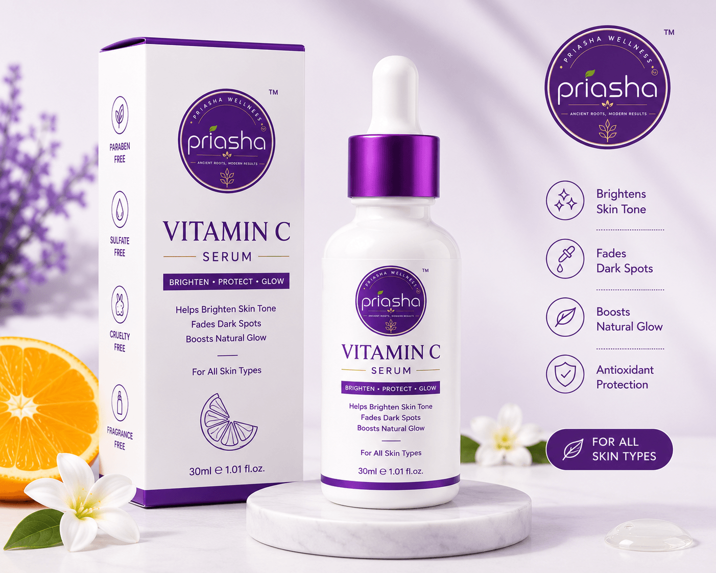 Vitamin C Face Serum – Brightening & Glow Boost Formula - Image 2